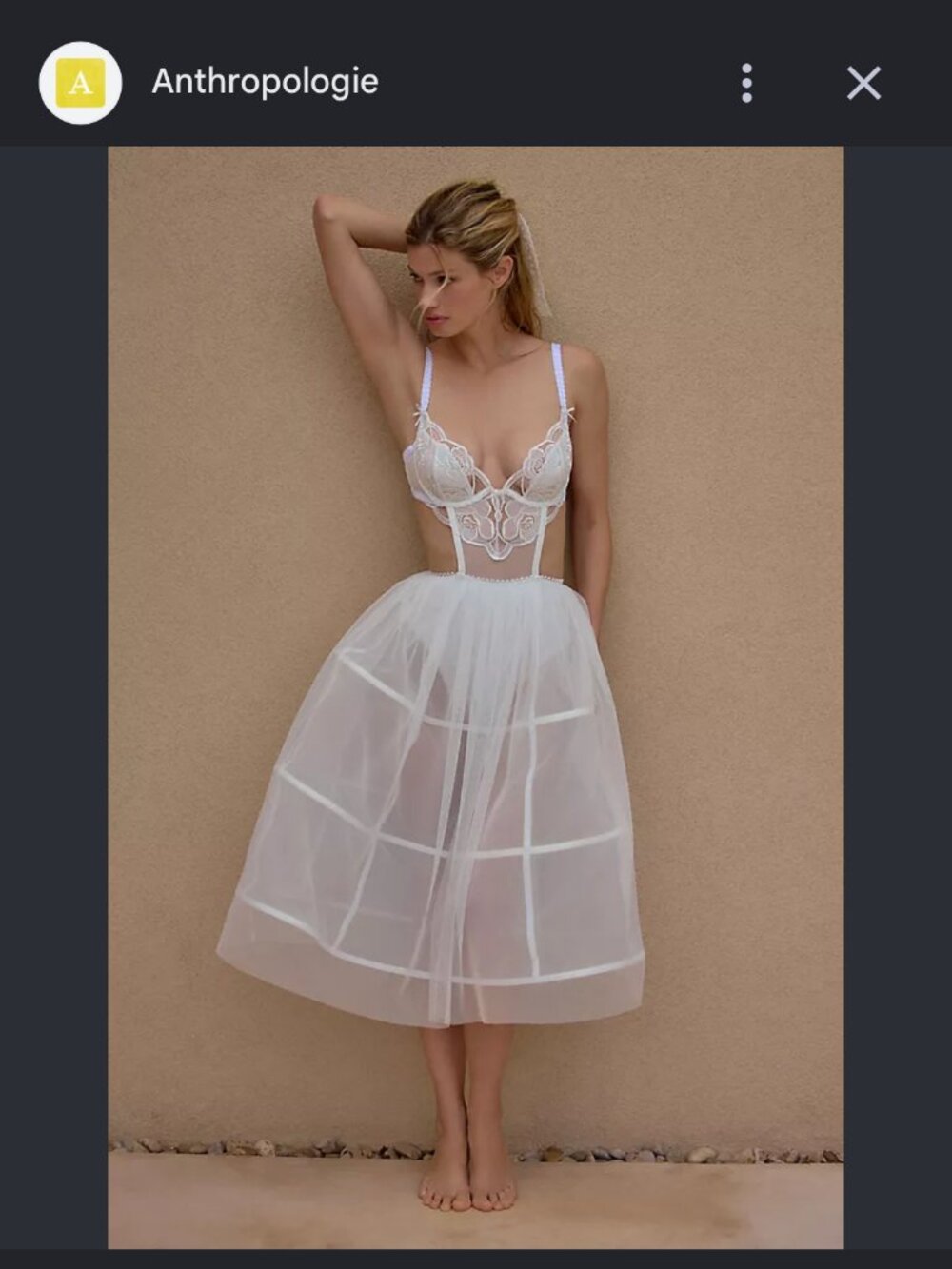 new FOR LOVE AND LEMONS BRIDAL WEDDING BLUSHING BLOOMS SLIP DRESS XS